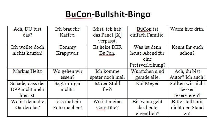 BuCon Bingo