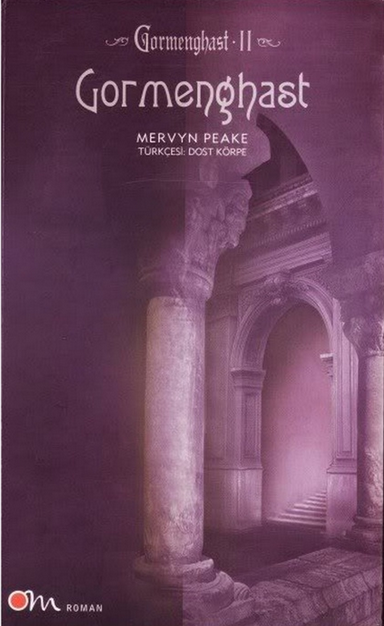 Cover einer türkischen Ausgabe zu Gormenghast 2 von Mervyn Peake. Zeigt dunkellila Schlossruine.